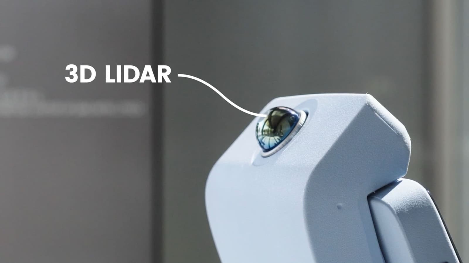 3D-LiDAR oben auf der Sensorsäule des Sveabot M100E