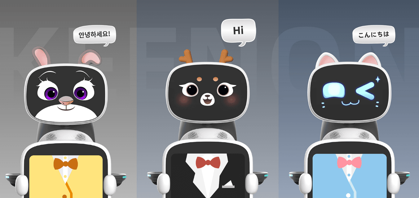 Three head accessory and expression styles: bunny, deer and cat