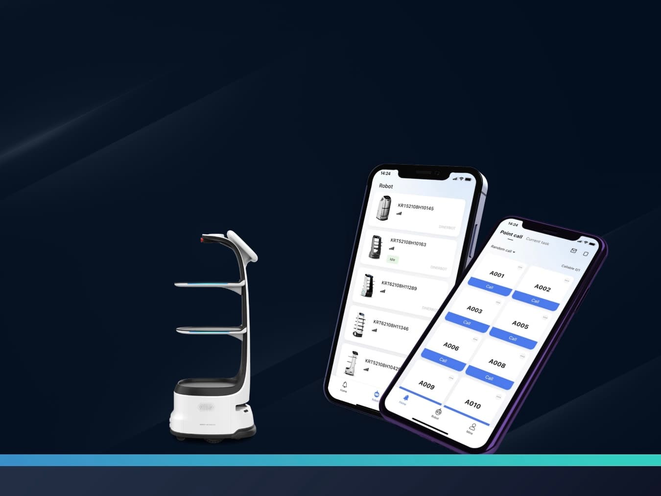 Track robot tasks and status in the mobile app