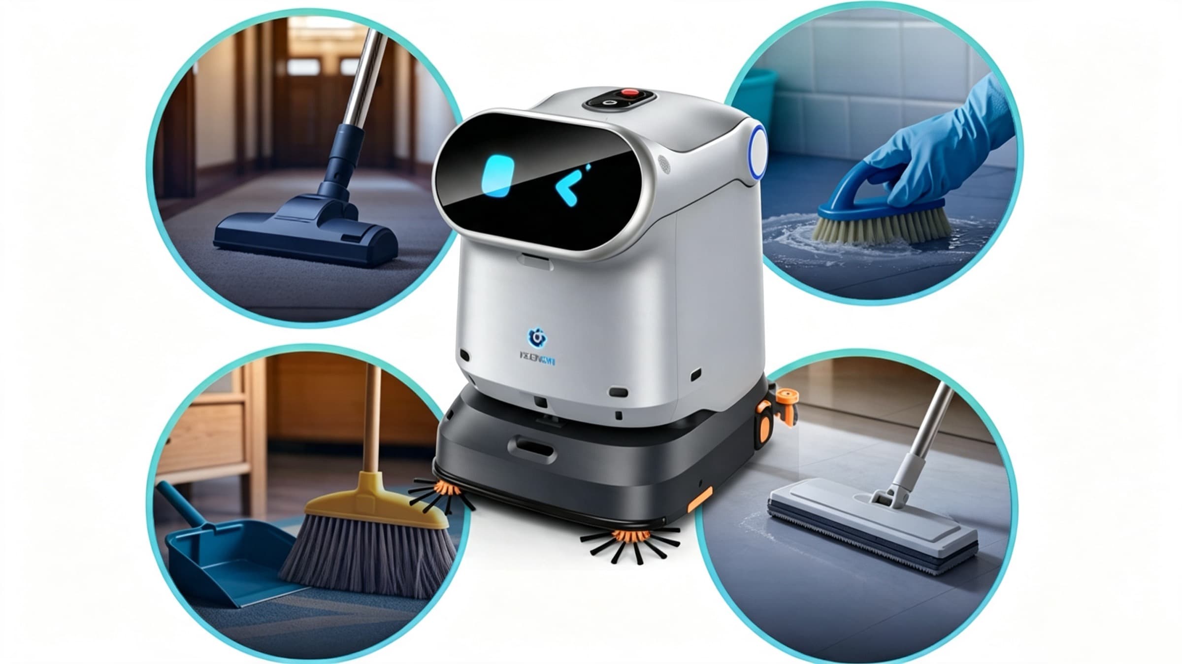 C40 with its four cleaning modes: vacuuming, scrubbing, sweeping and dust pushing
