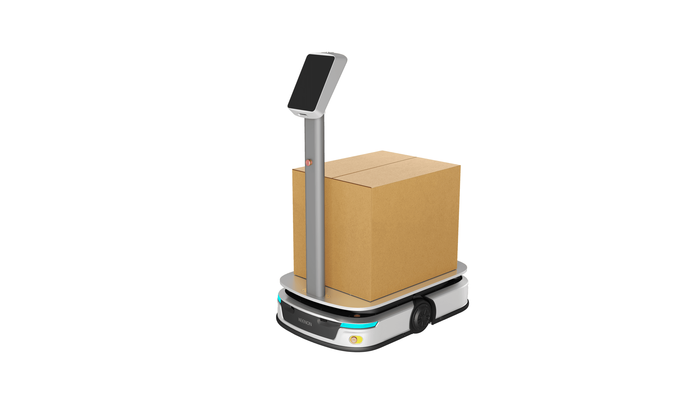 S300 carrying a large carton on its 860 x 600 mm platform