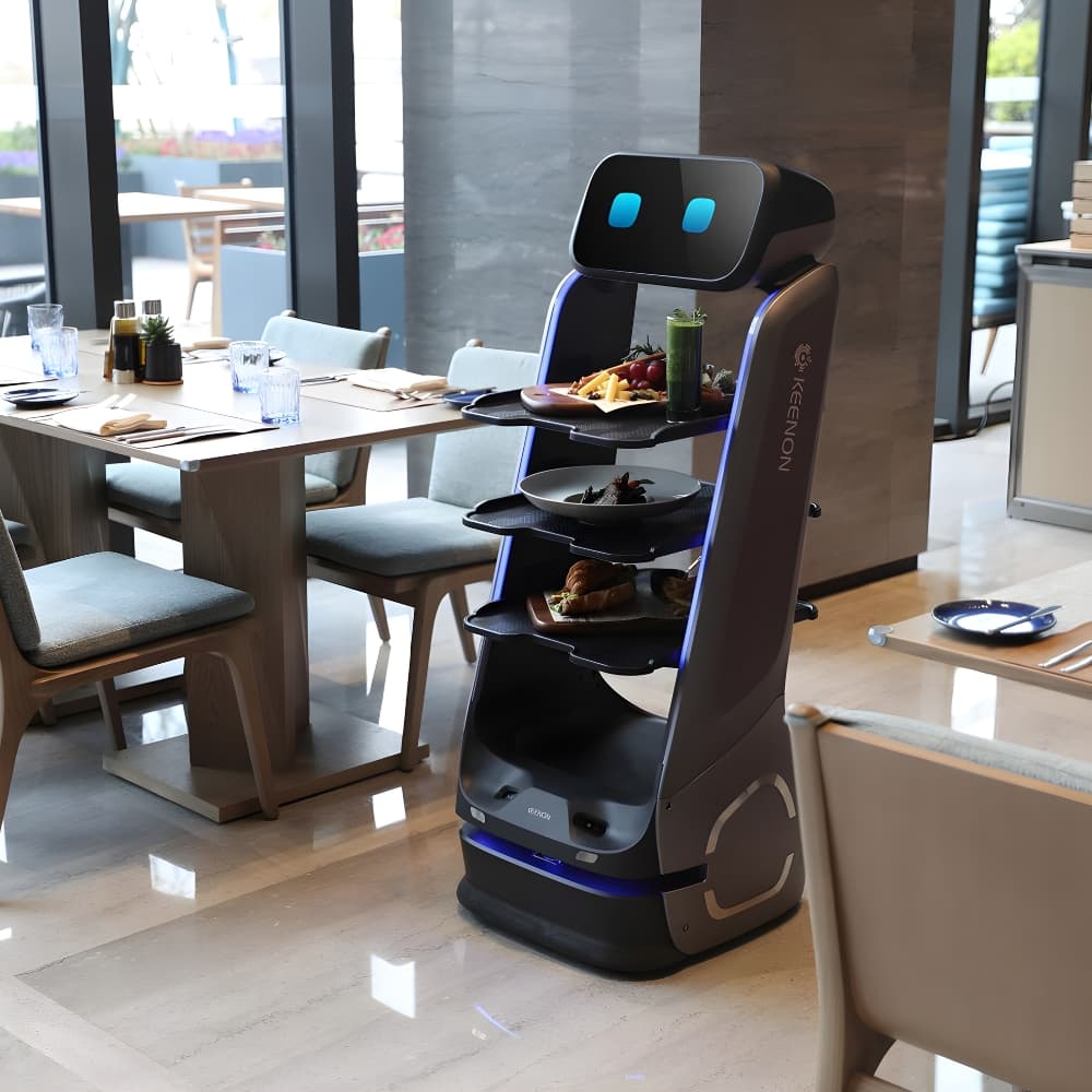T9 Pro delivering plated dishes in a restaurant
